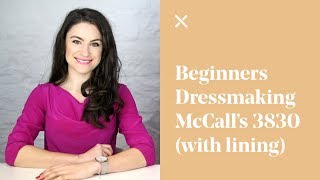 Beginners Dressmaking  Sewing McCalls Skirt 3830  M8051 Pattern  Waistband amp Lining [upl. by Nilra]