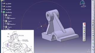 02 Catia Tutorial1 Solid Modeling tutorial 1 [upl. by Paulina]