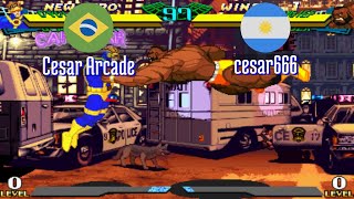 FT5 mshvsf Cesar Arcade BR vs cesar666 AR Marvel vs Street Fighter Fightcade Sep 1 [upl. by Lemkul]