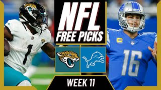 NFL Week 11 Picks  JAGUARS vs LIONS Free Picks Today  NFL Week 11 Predictions [upl. by Ahseiym]