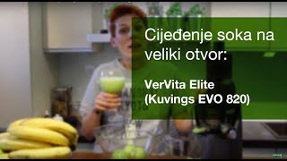 Sokovnik VerVita Elite Kuvings EVO820  Test velikog otvora za voće [upl. by Yelserp]