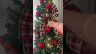 3 ways to personalized you christmas tree with ribbon christmasdecor chritmastree [upl. by Luhey]