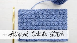 Aligned Cobble Stitch Crochet Tutorial [upl. by Seem]