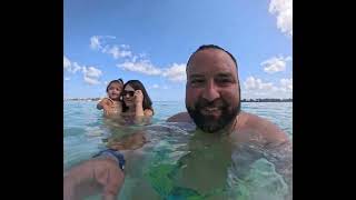 Swimming  Junkanoo Beach in Nassau Bahamas while on our Cruise on the MsC Seascape [upl. by Yenrab735]