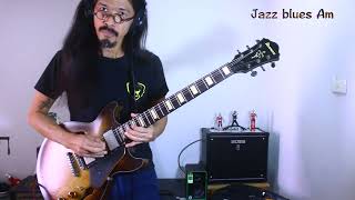 Jazz blues Am Ibanez AMV10A TCL BOSS katana [upl. by Brigham]