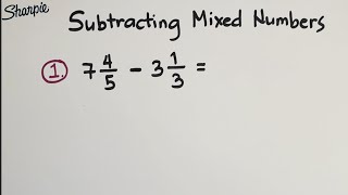 How To Subtract Mixed Numbers Basic Math Review of Fractions and Mixed Numbers [upl. by Yht]