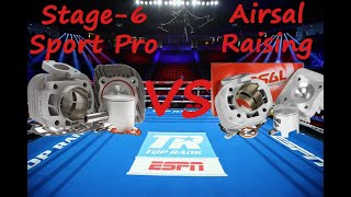 Airsal RACING 70cc vs Cylinder Stage 6 Sport pro  Обзор  Cylinder Airsal RACING vs Stage 6 Sport [upl. by Sarilda]