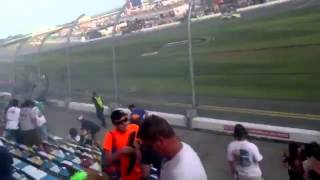 Daytona 300 crash 23213 Spectator view [upl. by Bakerman]