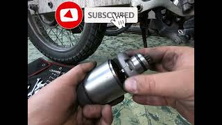 como cambiar carbones a la marcha de moto honda xr 150 [upl. by Knorring266]