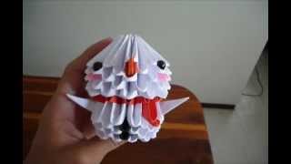 Muñeco de Nieve Origami 3D [upl. by Cynera]