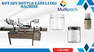 Automatic Rotary Bottle Sticker labelling Machine  High Speed Labeller  Multipack [upl. by Seely]