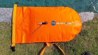 Marjaqe Floating Waterproof Dry Bag Review Swim Buoy for Open Water Swims Snorkeling amp Boating [upl. by Papotto]