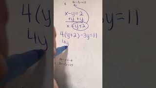 System of equations substitution method [upl. by Priestley]