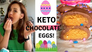 LOWCARB CHOCOLATE PEANUT BUTTER EGGS  5 INGREDIENTS KETO  WHAT STORE BRANDS TO AVOID [upl. by Niawd]