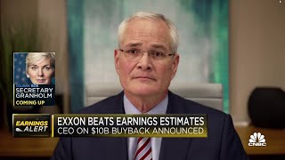 Exxon Mobil CEO Woods on earnings oil prices and global energy crisis [upl. by Surad747]