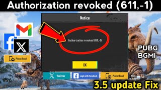 Authorization revoked 6111 Pubg BGMI authorization revoked 611 problem Fix New update ll [upl. by Akitahs867]