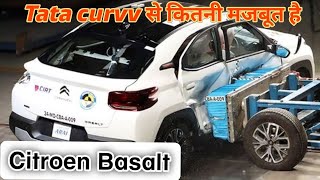 New Citroen Basalt crash test rating 💪 Tata curvv vs basalt 🤔 bncapofficial [upl. by Hsur]