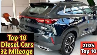 32 Mileage Top 10 Diesel Cars In India 2024  Most powerfull High Mileage Top Diesel cars 2024 [upl. by Anohsal]