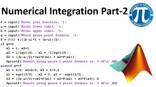 Numerical Integration using Gaussian Quadrature Family with MATLAB code [upl. by Nivra]