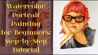 Watercolor Portrait Painting for Beginners StepbyStep Tutorial 🎨✨ [upl. by Annaihr]