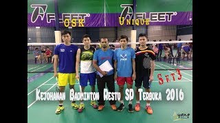 YSAKejohanan Badminton Restu SP Terbuka 2016 Mens Double OpenFinal Set 3 [upl. by Nylecyoj361]