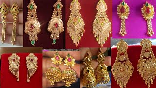 Gold earrings collection  jhumka designs [upl. by Bright]