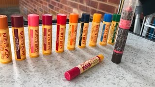 BURTS BEES Lip Balm Collection amp Reviews [upl. by Nowujalo210]