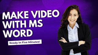 HOW TO MAKE PROFESSIONAL VIDEO WITH MS WORD [upl. by Akkina]