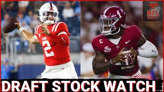 QBs Jaxson Dart amp Jalen Milroe must quotMakeAStatementquot in week 5 for 2025 NFL Draft [upl. by Lidda]