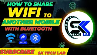 How To Share WiFi Network from one mobile to another mobile With Bluetooth [upl. by Gninnahc]