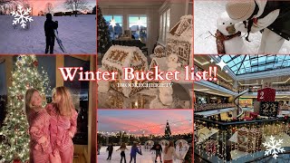 20 Winter bucket list ideas 💞❄ 2024 BROOKECHERIETV  recommeded aesthetic christmas 🎄🛍 [upl. by Yesor]