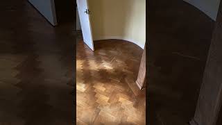 Parquet Wood Floor Restoration shorts  Art of Clean [upl. by Lledo547]