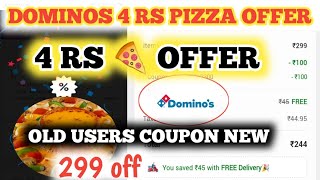 dominos 4 rs pizza offer  dominos coupon code today [upl. by Cordelie]