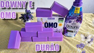 DOWNY E OMO EM BARRAS DURÃO  SEM ÓLEO E SEM SODA 💜 BRANQUEADOR PODEROSO [upl. by Sybilla840]