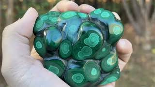 Natural Malachite SelfStanding Freeform Rock [upl. by Yklam]