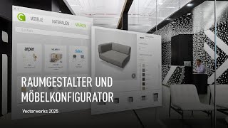 RAUMGESTALTER UND MÖBELKONFIGURATOR  Vectorworks 2025 [upl. by Hnahk]