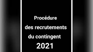 Recrutement du contingent 2021 🇸🇳 [upl. by Nitz953]