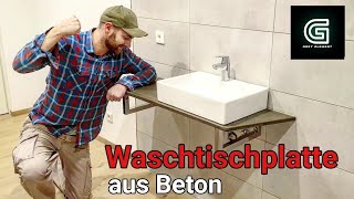 Waschtischplatte selber bauen  mit Hochleistungsbeton und ProjektFail [upl. by Donny]