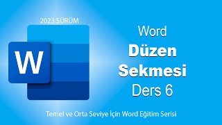 Word Ders 6 Düzen Sekmesi [upl. by Aicatsan]