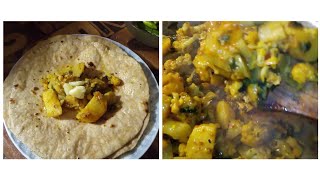 Chopri Roti whit Aloo gobi by saima Aloo gobi lahori recipe by saima food plus vlogs 😍💞👍 [upl. by Spohr262]