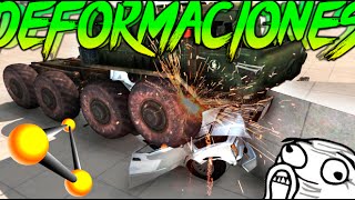 DEFORMACIONES CON CAMIONES  Y A CAÑONAZOS  BEAMNGDRIVE MODS Makiman [upl. by Esiled]