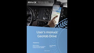 Geotab Drive powered by AttriX  English training [upl. by Adnov]