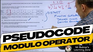 Solving Pseudocode Algorithms with the MODULO OPERATOR  StepbyStep Lesson from the Classroom [upl. by Rebe]