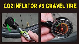 CO2 Tire Inflator Can It Pump Up a Gravel Bike Tire cycling [upl. by Ahseined]