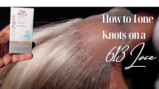 HOW TO TONE YOUR KNOTS ON 613 LACE  USING TONER  akivia miquelle [upl. by Flossy178]