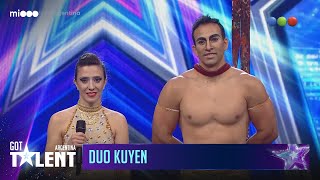 Dúo Kuyen  Pareja de acróbatas  Audiciones  Got Talent Argentina 2023 [upl. by Adniral]