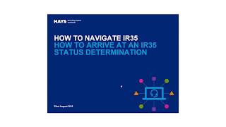 IR35 How to arrive at an IR35 Status Determination [upl. by Imalda]