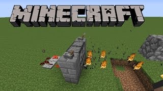 How to make a Machine GunFlamethrower in Minecraft [upl. by Jule]