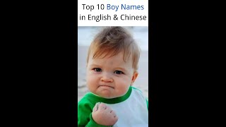 Top 10 Boy👦 Names in English amp Chinese shorts boynames2022 [upl. by Nolrak696]