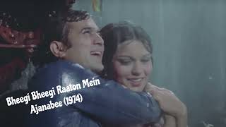 Bheegi Bheegi Raaton Mein  Ajanabee 1974  Rajesh Khanna  Zeenat Aman [upl. by Lecram170]